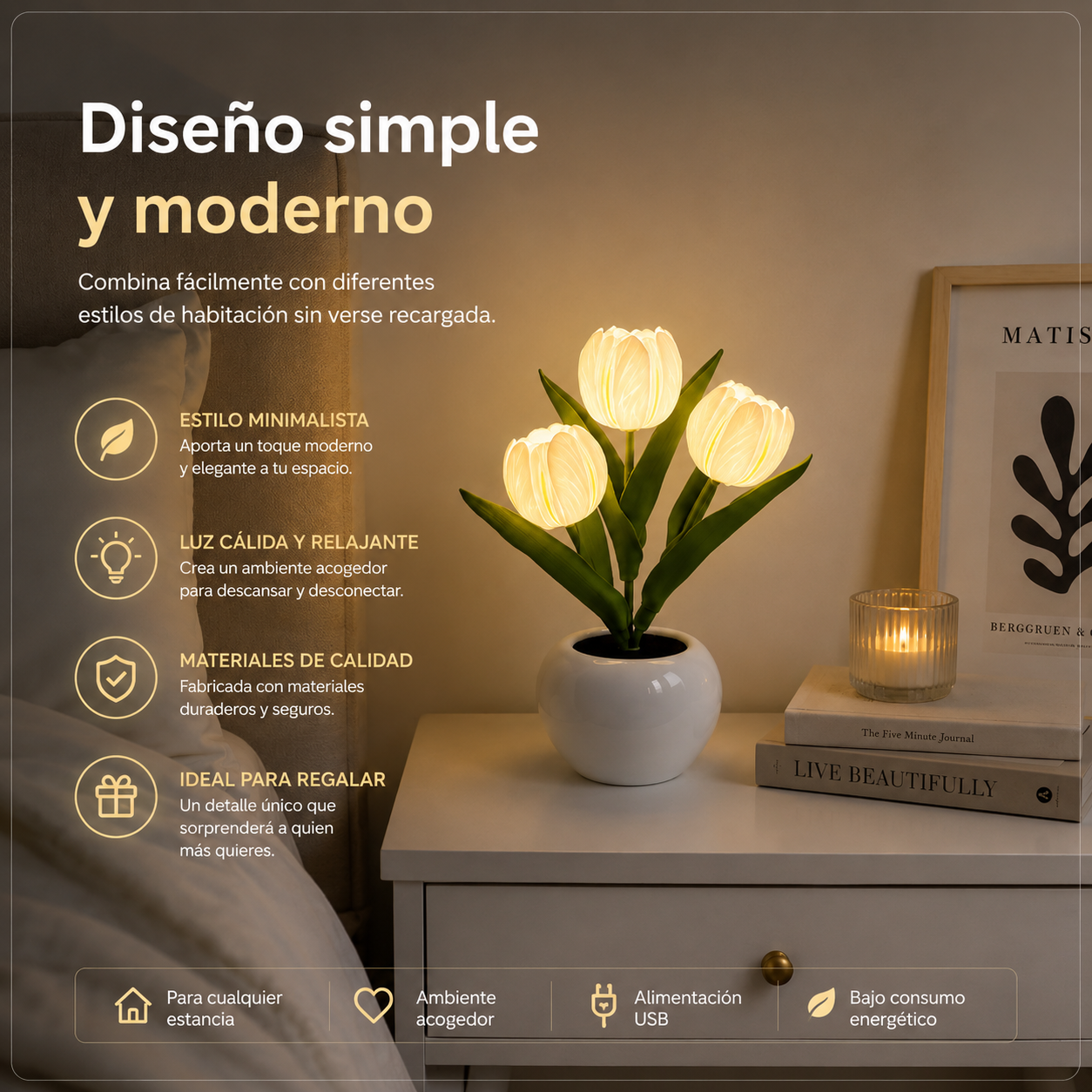 Lampara de Tulipanes